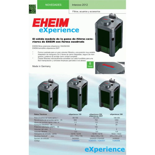 Filtro externo Eheim eXperience Comparativa Modelos